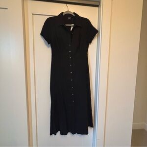 GAP Linen Blend Midi Shirt Dress